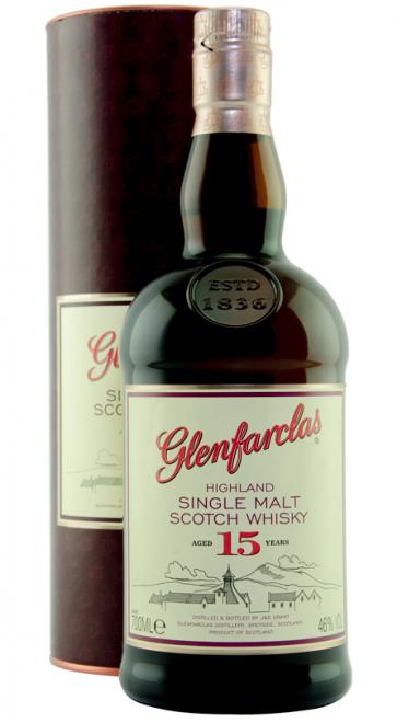 Glenfarclas 15 Year Old Highland Single Malt Scotch Whisky, 46% ABV